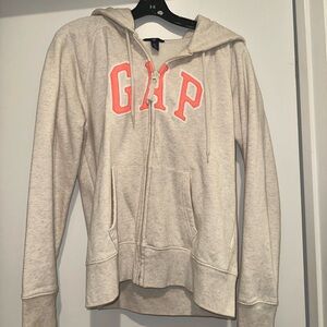 GAP Cream Hoodie Jacket Size L